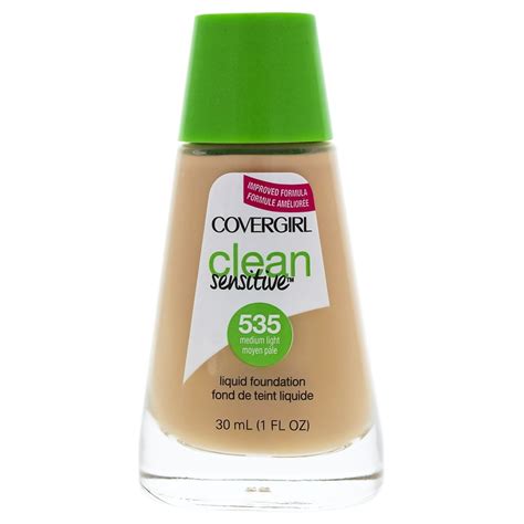 Clean Sensitive Liquid Foundation 535 Medium Light By Covergirl For