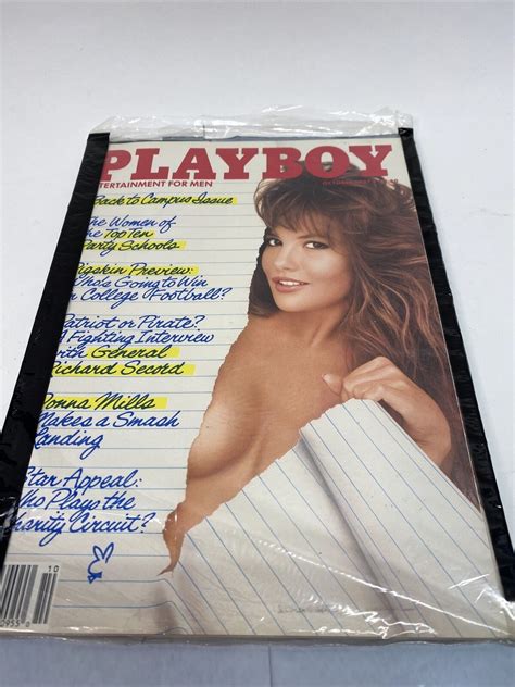 Vintage Playboy Magazine October Brandi Brandt Donna Mills In Ship
