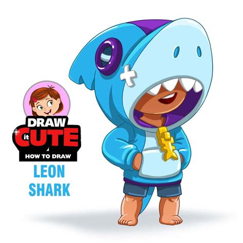 Леон design|brawl stars запись закреплена. Bstars 15,How to draw Shark Leon | Brawl Stars by ...