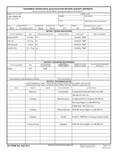 Da Form 348 Fill Out And Sign Printable Pdf Template