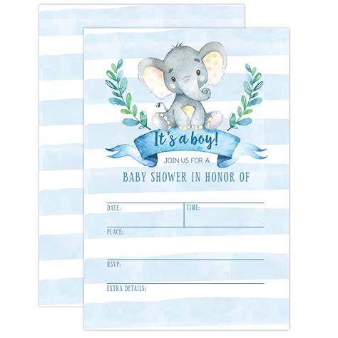 Buy Your Main Event Prints Boy Baby Shower Invitation Elephant Baby
