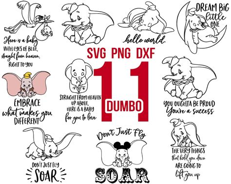 Dumbo Quotes Svg Dumbo Quotes Png Dumbo Quotes Dxf Dumbo Svg Bundle