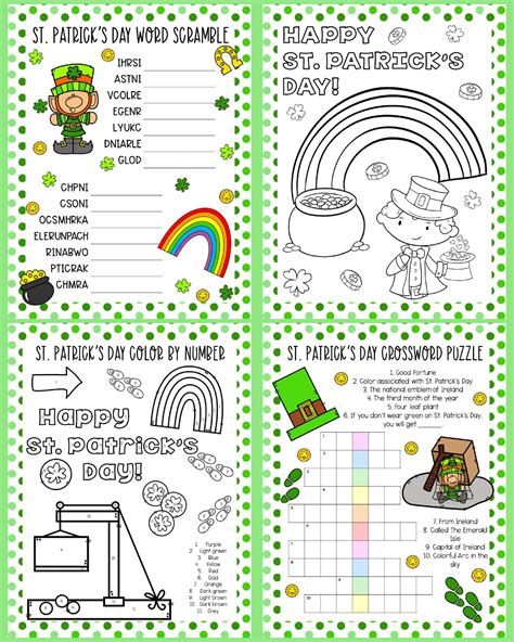 St Patrick S Day Activity Sheets Crafts By Amanda Free Printables