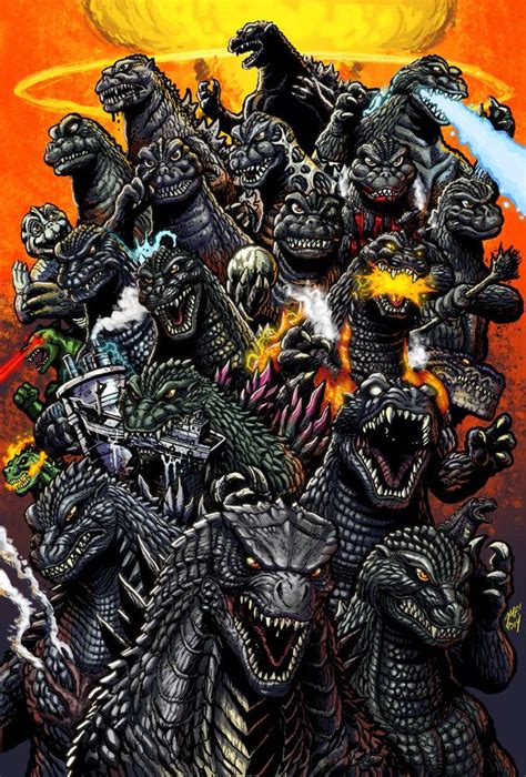 60 Years Of Mayhem Colors By Kaijusamurai Matt Frank Godzilla