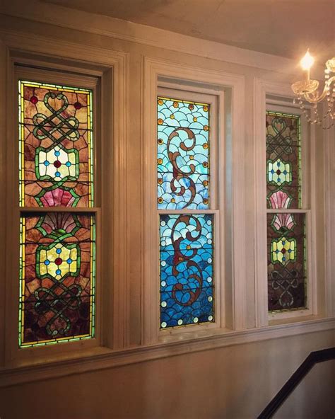 gorgeous stained glass windows stainedglass windows victorianhouse thisoldhouse oldhous