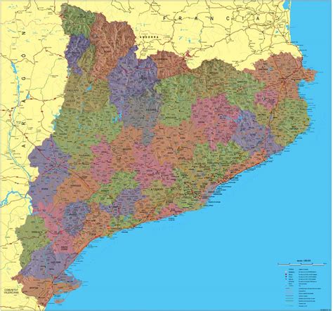 Mapa De Catalunya Cataluña