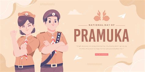 Premium Vector Pramuka Day Banner Illustration
