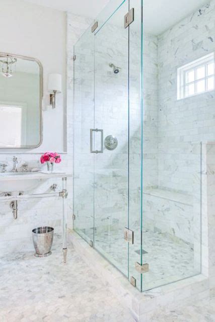 Because of the glossy veneer and the variations in texture, even one color or finish can bring an entire character to the room. 32 Walk-In Shower Designs That You Will Love - DigsDigs