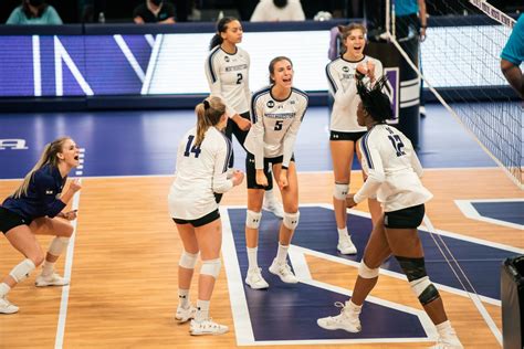 Nu Volleyball Bounces Back With Comeback Victory Over Iowa On Saturday