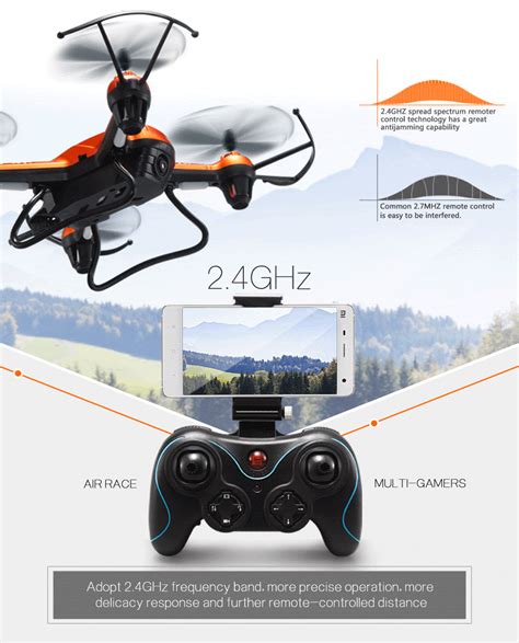 jjrc h32wh wifi fpv altitude hold mode with 2mp camera 4ch 6aixs rc quadcopter rtf orange