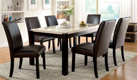 Gladstone I China Marble Table Top Dining Room Set From Furniture Of