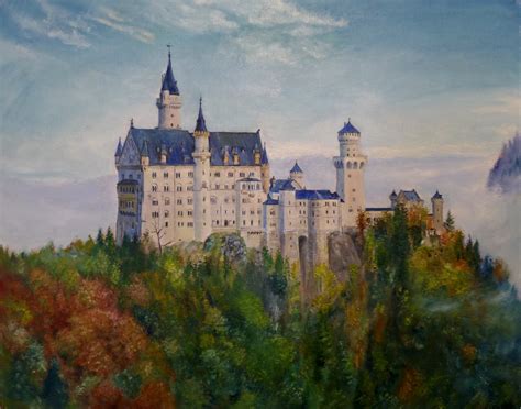833447 Painting Art Castles Neuschwanstein Sunrises And Sunsets