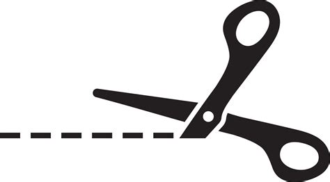 Scissors With Cut Lines 4791155 Vector Art At Vecteezy