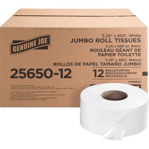 Genuine Joe 2 Ply Jumbo Roll Dispenser Bath Tissue Glt Total Office