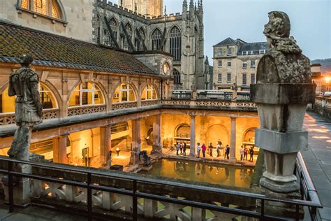 Explore The Roman Baths Lit By Flaming Torches The English Home