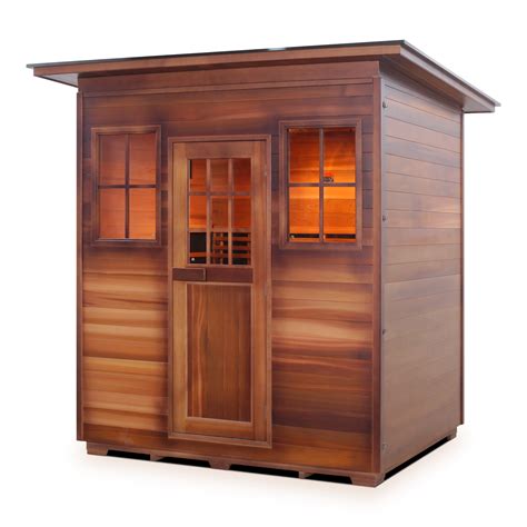 4 Person Outdoor Hybrid Sauna With Slope Roof Sapphire Series