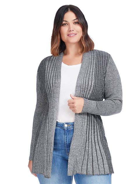 Open Front Marled Cardigan By Ny Collection Marled Cardigan Cozy