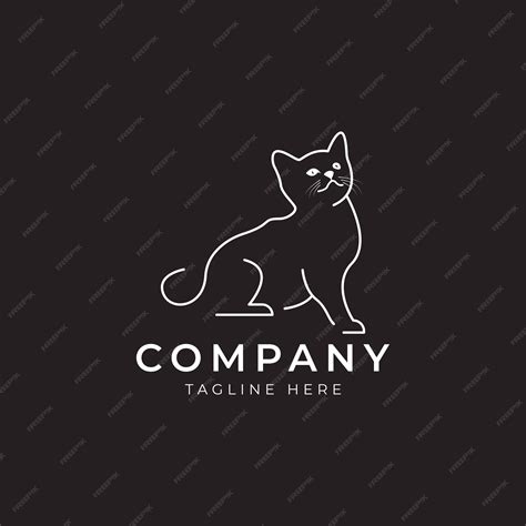 Premium Vector Cat Logo Linear Design Concept Simple And Minimalist Logo