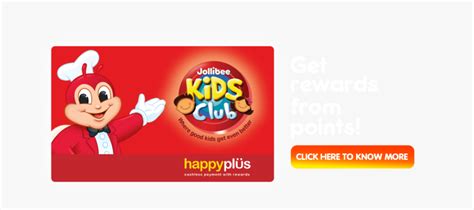 Jollibee Kids Club Jollibee Happy Plus Card Hd Png Download Kindpng