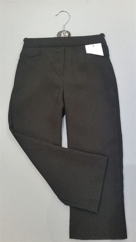 Girls Grey Regular Fit 2 Pocket Pull Up Trousers Jd Schoolwear