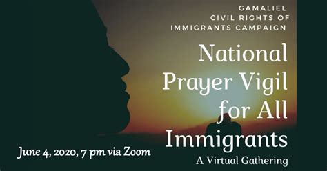 National Prayer Vigil For All Immigrants Esther