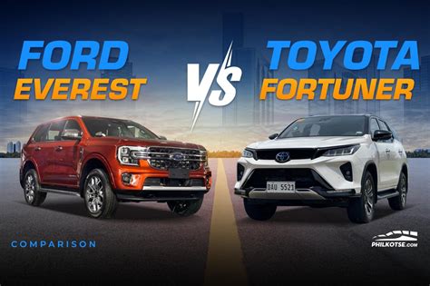 2023 Ford Everest Vs Toyota Fortuner Comparison Spec Sheet Battle