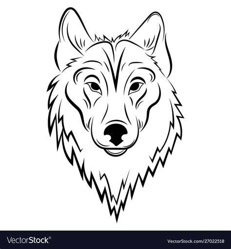 Add some shading to your howling wolf drawing to give it more dimension and volume. Portrait a wolf black and white vector image on VectorStock | Wolf black and white, Black and ...