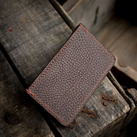 Leather Credit Card Holder Handmade In England Bubble Brown