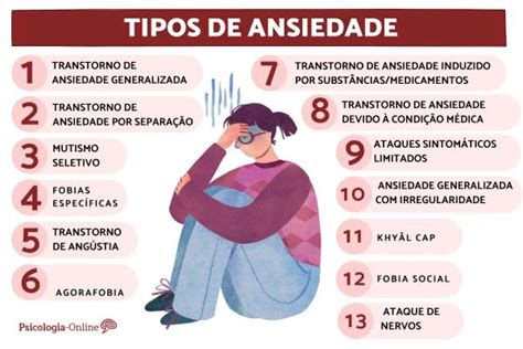 13 tipos de ansiedade descrição e sintomas