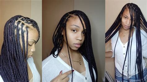 i got waist length knotless box braids for the first time b natural youtube