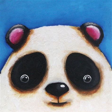 The Panda Bear Wall Art Painting By Lucia Stewart