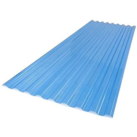 Suntuf 26 In X 6 Ft Polycarbonate Roof Panel In Sky Blue 173522 The