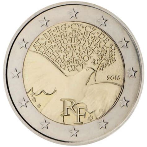 2 Euro Commémorative 2015 France Commémoration De La Paix Et Sécurité