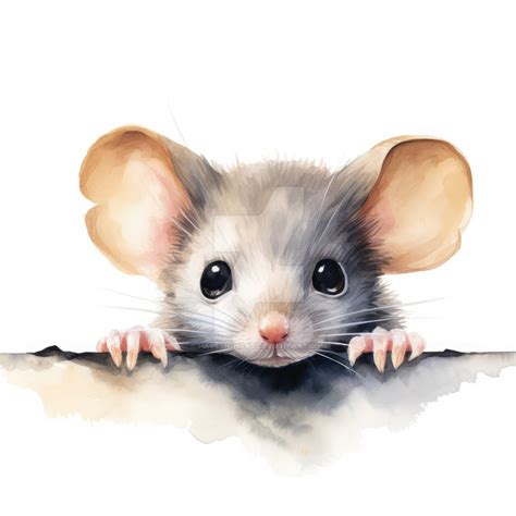 Cute Watercolor Mouse Clipart By Hassan Hart On Deviantart