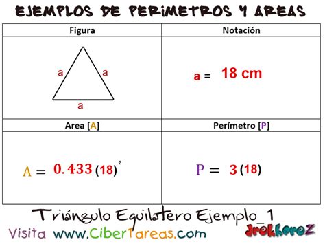 Triángulo Equilátero Ejemplos De Áreas Y Perímetros Cibertareas