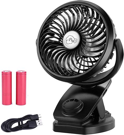Rechargeable Battery Operated Clip On Fan 4400mah Battery 7 40h Working Time Desk