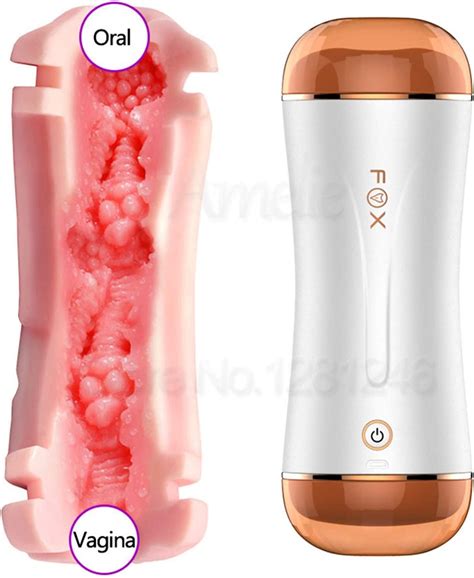 Amazon Com Speeds Vibrator For Men Dual Channel Oral Sex Machine Artificial Vagina Real