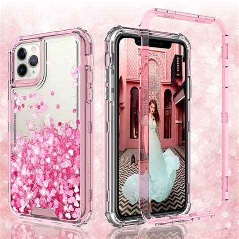 Coverlab Case For Apple Iphone 11 Pro Max Hard Clear Glitter Liquid