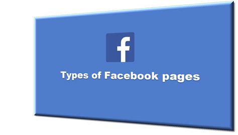 Types Of Facebook Pages Facebook Page Categories Facebook Offers Six