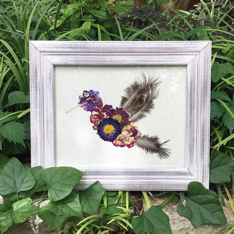 Wall Art Bird Made Out Of Pressed Flowers To Order Email Andrea