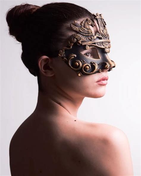 This Distinctive Masculine Baroque Style Mask With A Bronze Metallic