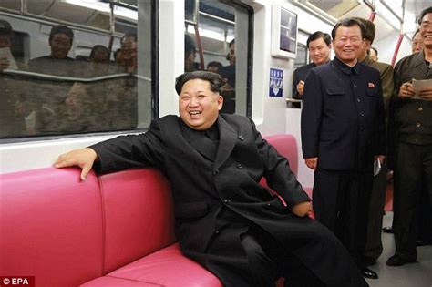 North korean leader kim jong un rides a white horse to climb mount paektu in an image opening with a smiling kim astride his white horse on the snowcapped summit of mount paektu, the. Kim Jong tries out North Korea's subway but it's standing ...