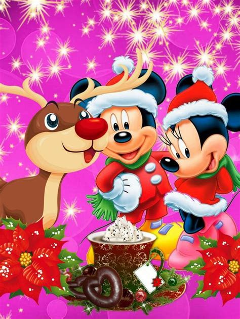 Christmas Disney Mickey And Minnie Mouse And Rudolph Mickey Christmas