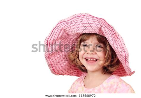 Happy Little Girl Big Hat Stock Photo 113560972 Shutterstock