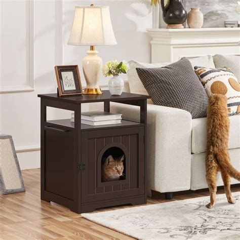 Trixie Wooden Cat Home And Litter Box Cover Brown