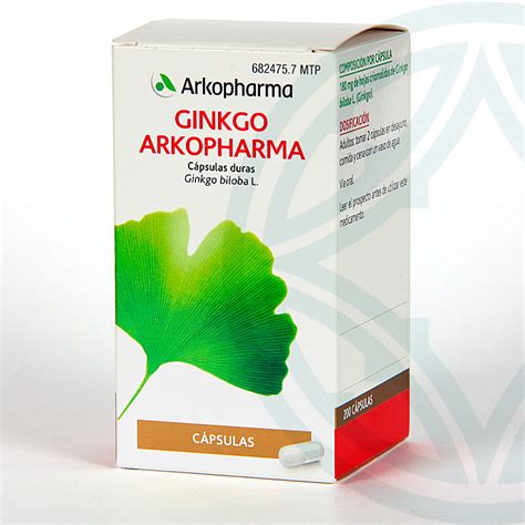 Arkopharma Ginkgo Biloba 200 Cápsulas Vértigos Mareos Calambres