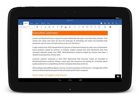 Microsoft Releases Word Excel And Powerpoint For Android Tablets Out