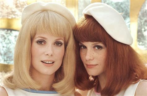 Catherine Deneuve And Her Sister Françoise Dorleac On The Set Of The