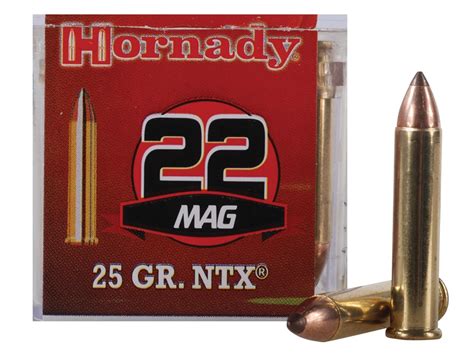 Hornady Ammo 22 Winchester Mag Rimfire Wmr 25 Grain Ntx Lead Free