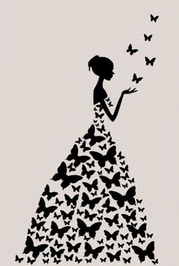 Butterfly Dress Pretty And Wallpapers Afbeelding Sillouette Art